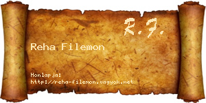 Reha Filemon névjegykártya